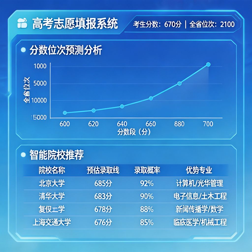 高考志愿填报系统界面